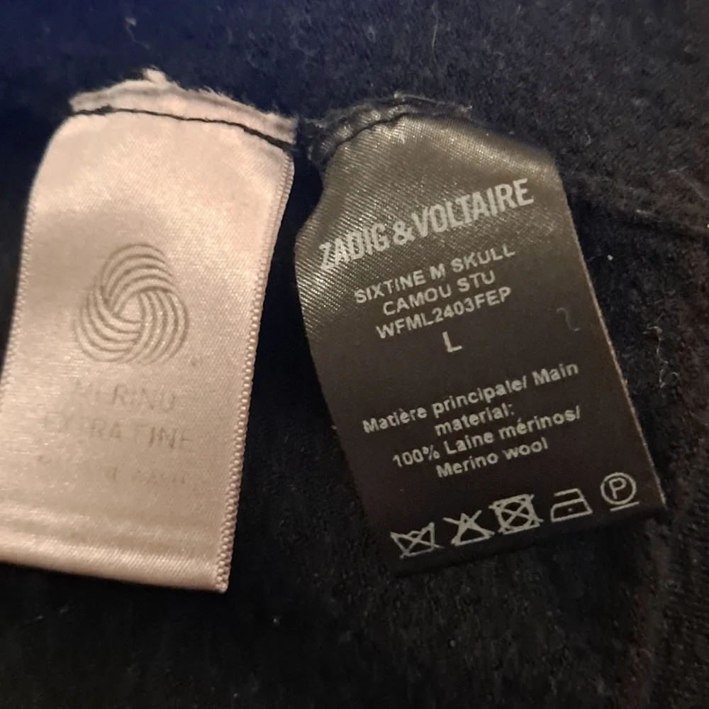 **SOLD** Zadig & Voltaire Sixtine M Skull Camou St Merino Wool Hoodie **SOLD** - Picture 5 of 8
